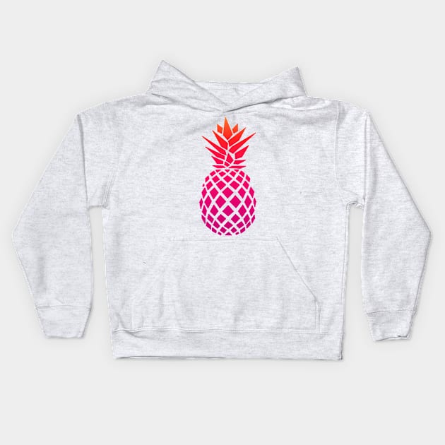 Pink Pineapple Design Kids Hoodie by StylishTayla